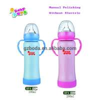 Heat preservation stainless steel baby feeding milk bottle with nipp, keep warm stainless steel feeding bottle with inner scale